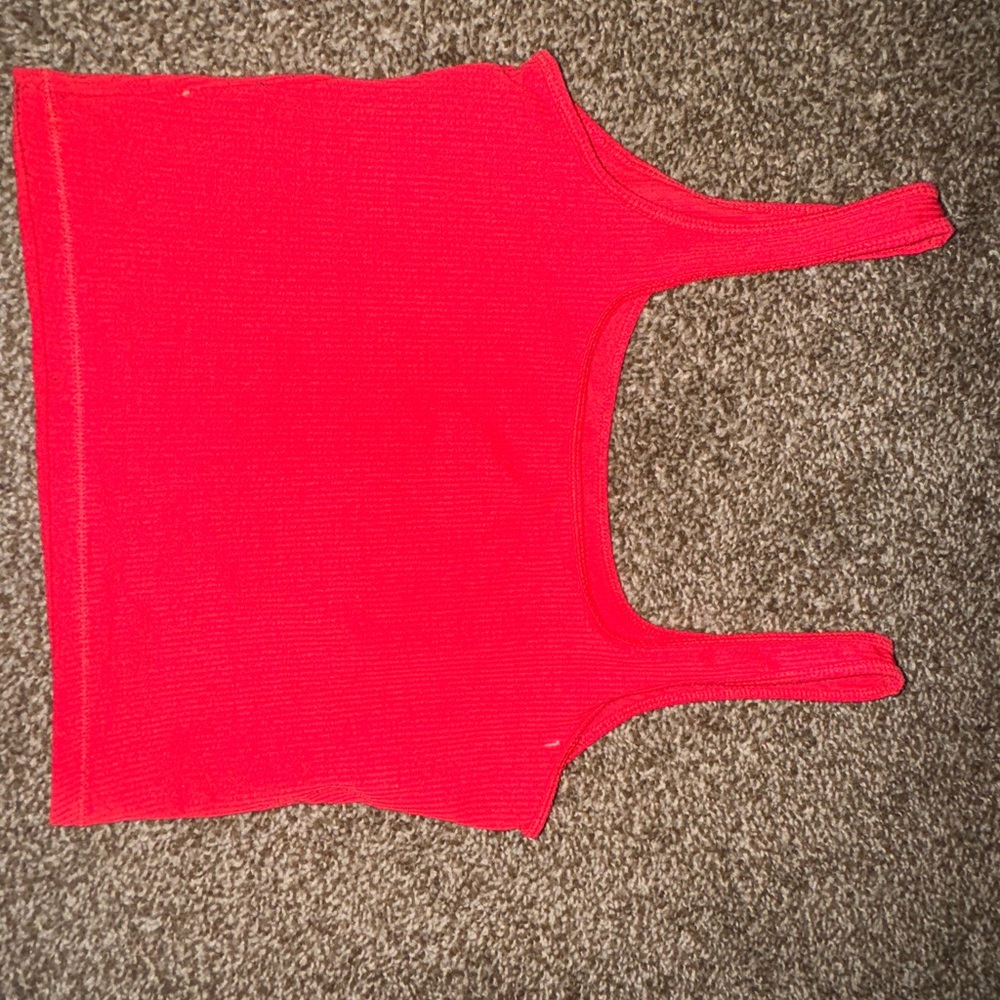 Hollister Bold Red Ribbed Tank